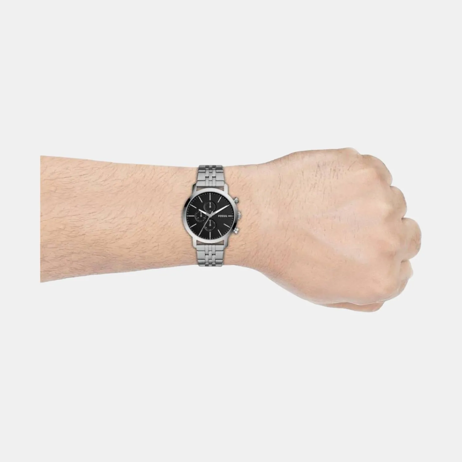 Luther Men Quartz Black Dial Chronograph Stainless Steel Watch BQ2328