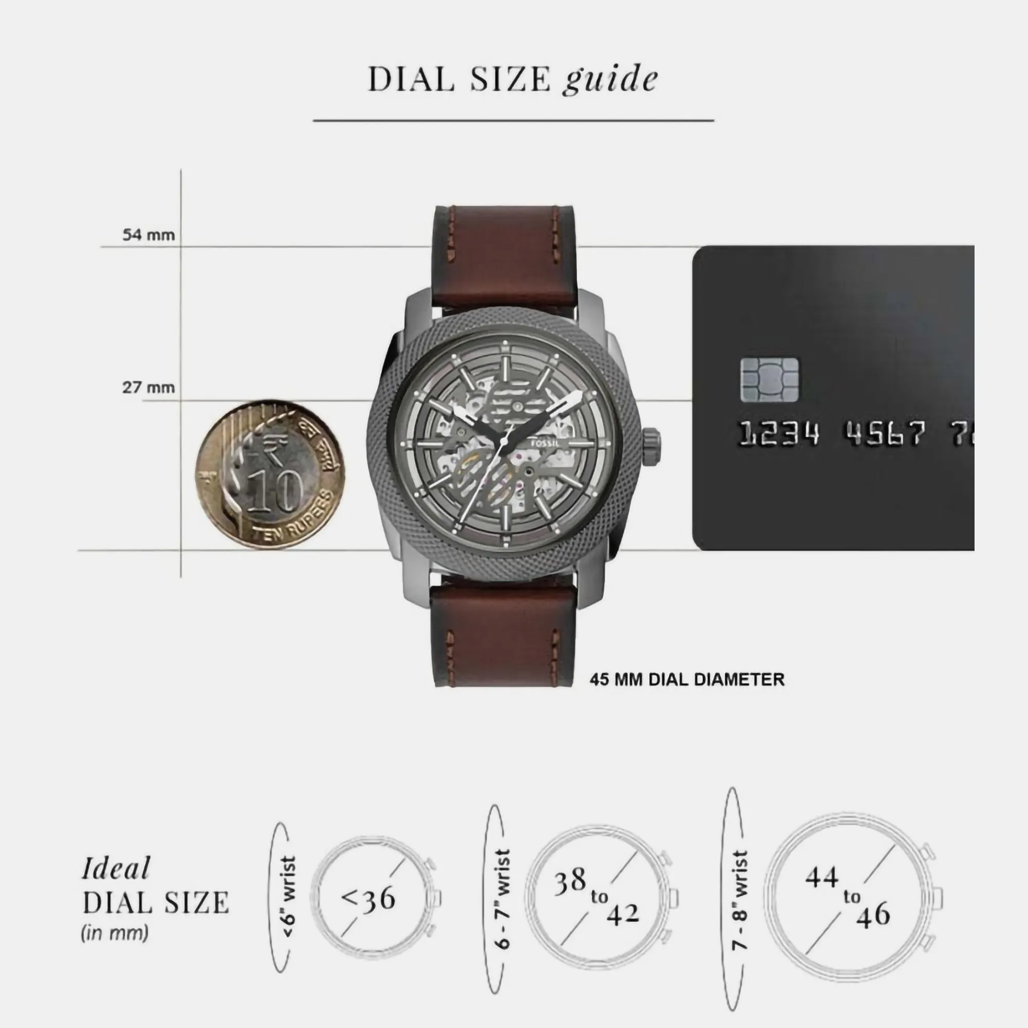 Machine Men Automatic Grey Dial Analog Leather Watch ME3254
