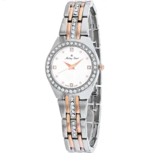 Mathey Tissot Women's Watch - FLEURY 2581 White Dial Two Tone Steel Bracelet | D2580BI