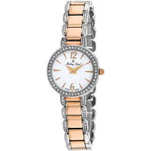 Mathey Tissot Women's Watch - Fleury Quartz White Dial Two Tone Bracelet | D6532BI