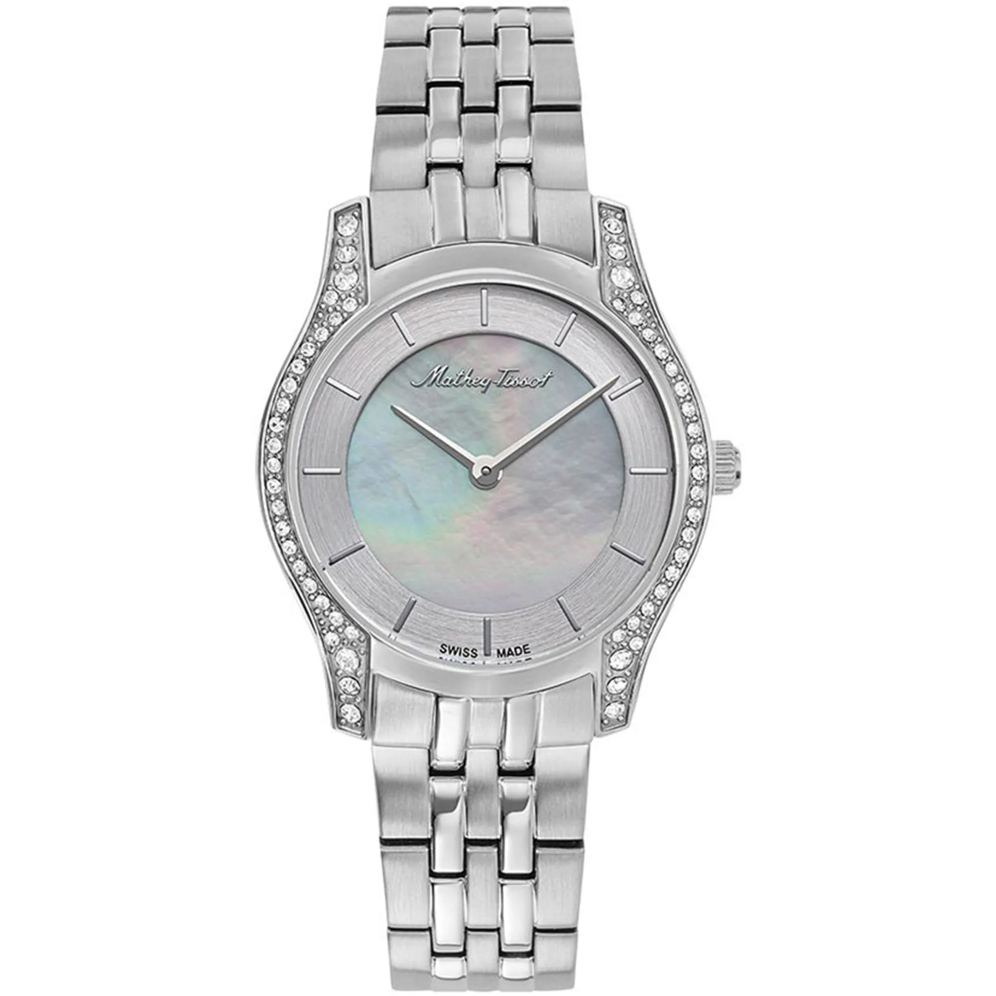 Mathey Tissot Women's Watch - Tacy Mother of Pearl Dial Silver Tone Bracelet | D949AQI