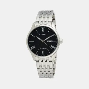 Men Automatic Black Dial Analog Stainless Steel Watch NH8350-59E