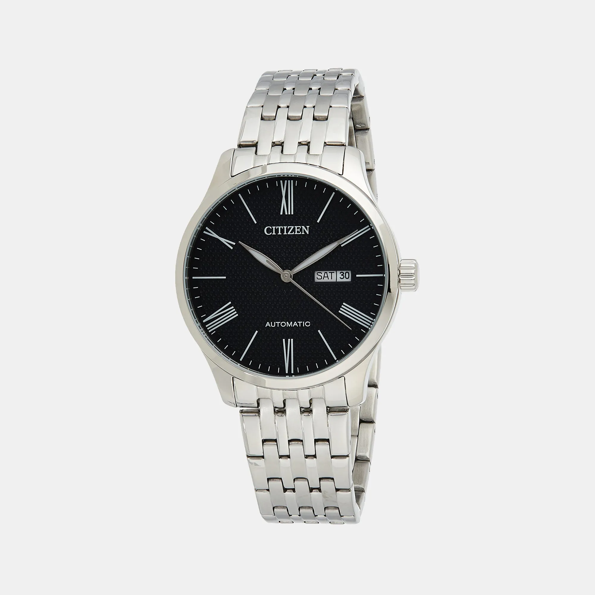 Men Automatic Black Dial Analog Stainless Steel Watch NH8350-59E
