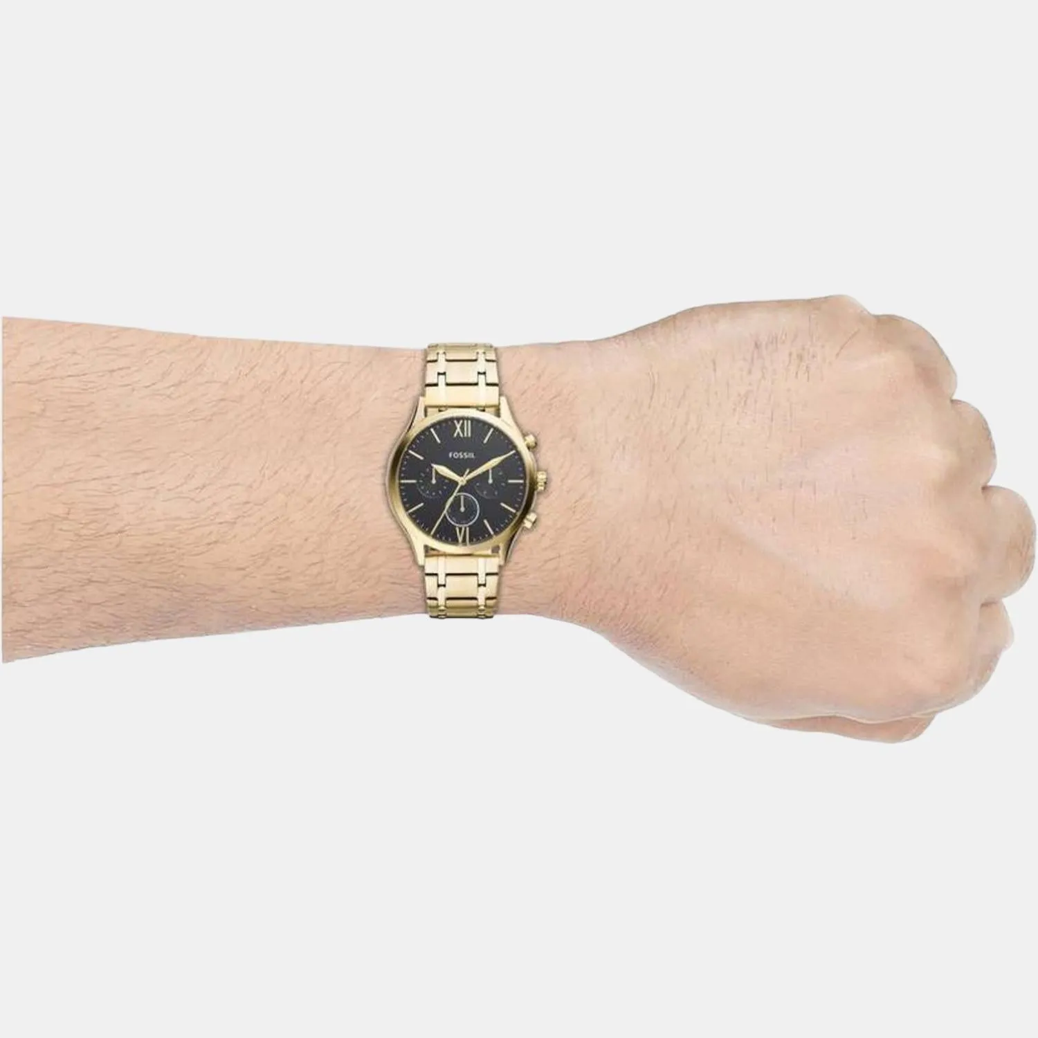 Men's Black Dial Stainless Steel Multi-Function Watch BQ2366