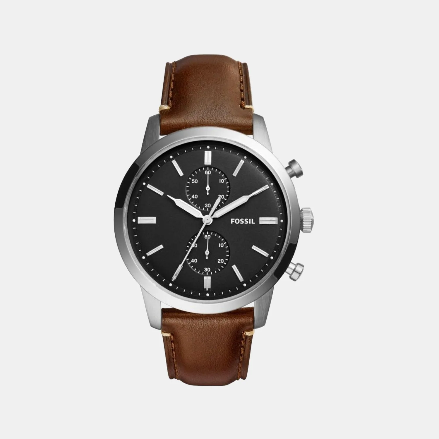 Men's Brown Analog Leather Watch FS5967SET