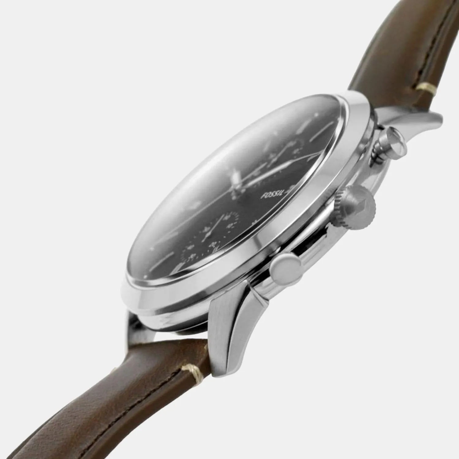 Men's Brown Analog Leather Watch FS5967SET