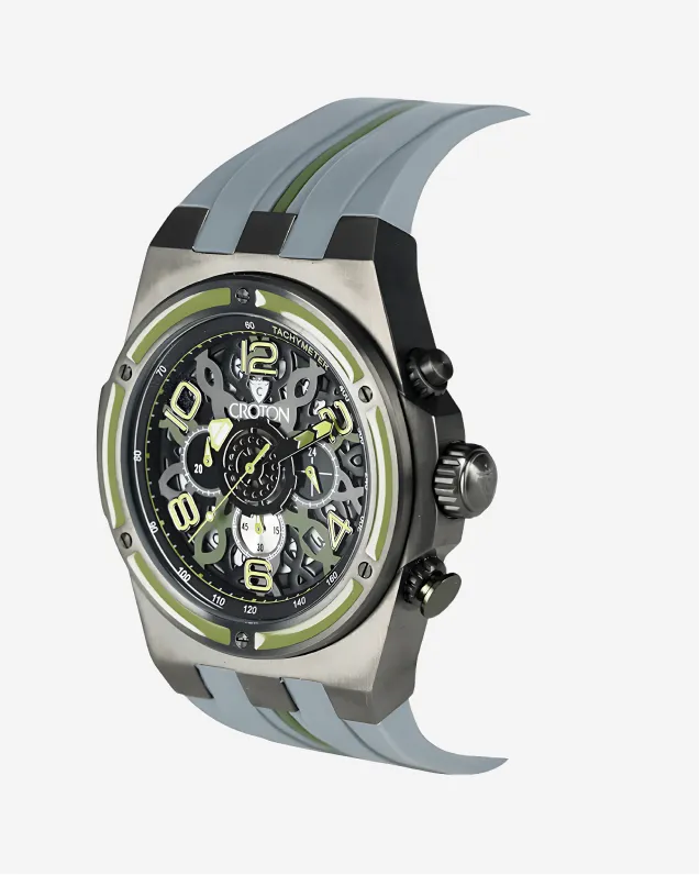 Men's Chronograph with IP Case & Silicon Strap