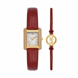 Michael Kors Emery Red Analogue Watch MK4874SET