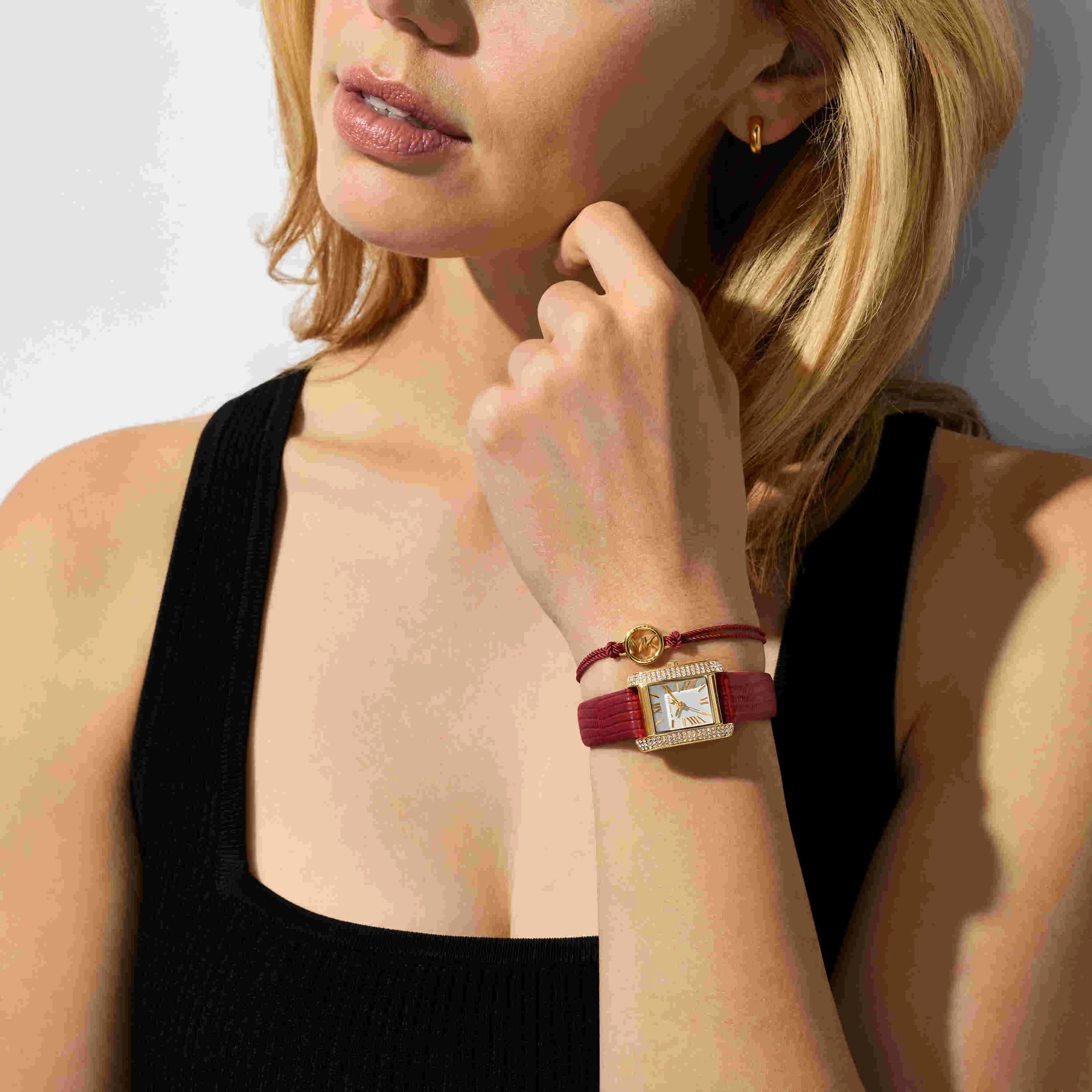 Michael Kors Emery Red Analogue Watch MK4874SET
