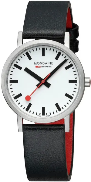 Mondaine Classic Vegan Grape Leather Watch