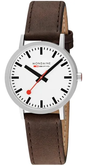 Mondaine Classic Vegan Grape Leather Watch