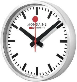 Mondaine Clock Stop2go White Watch
