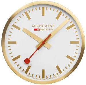 Mondaine Clock Wall Kitchen Gold Watch