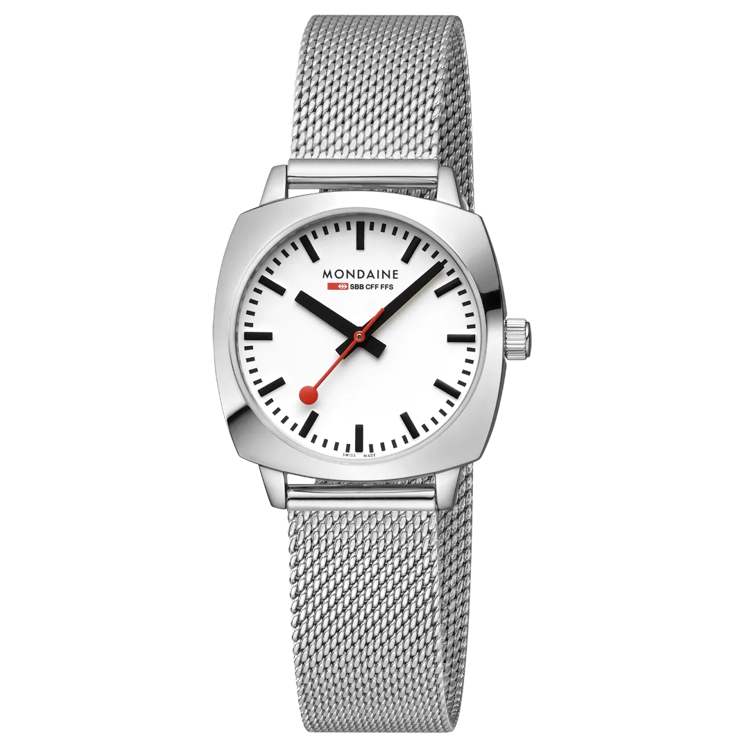 Mondaine Cushion Stainless Steel Watch MSL.31110.SM