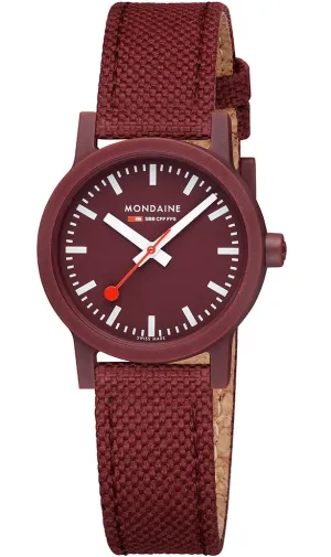 Mondaine Essence Dark Cherry Textile Watch