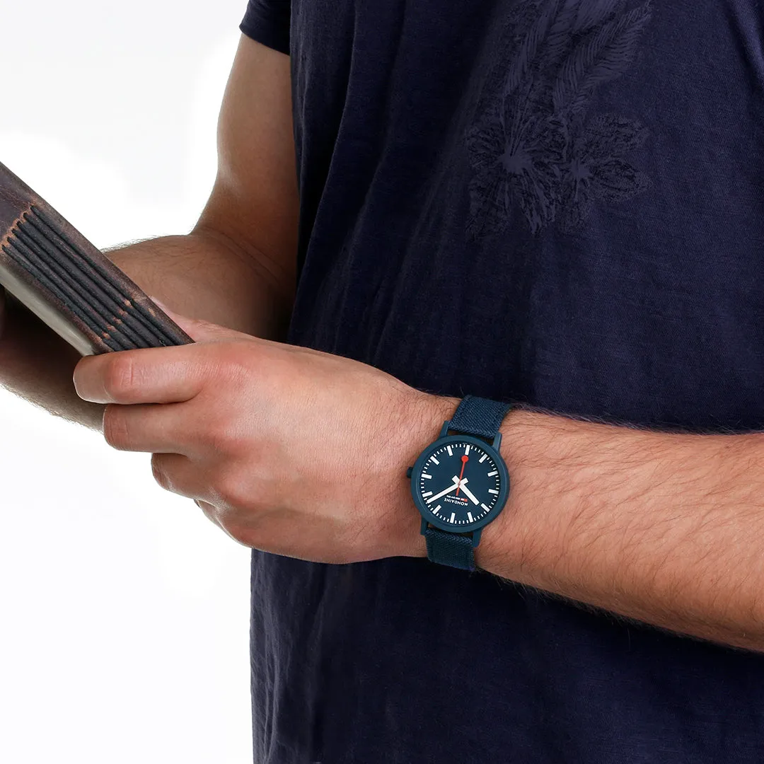 Mondaine Essence Deep Ocean Blue Textile Watch