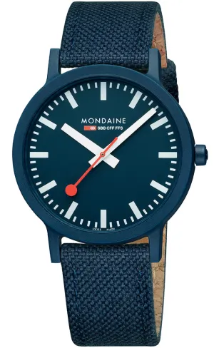 Mondaine Essence Deep Ocean Blue Textile Watch