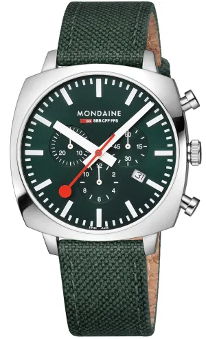 Mondaine Official Swiss Railways Cushion Set Watch