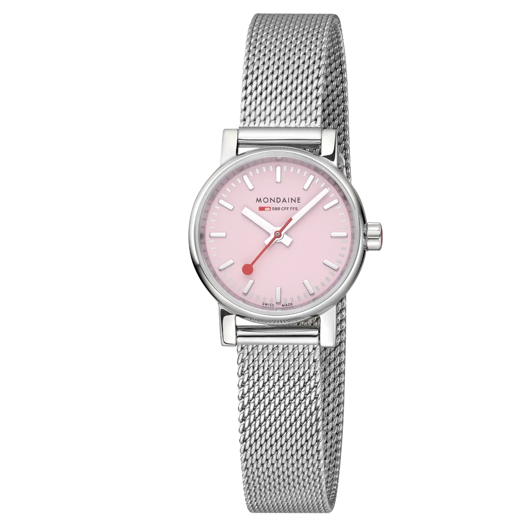 Mondaine Official Swiss Railways Evo2 26mm Sunrise Pink Watch MSE.26130.SM