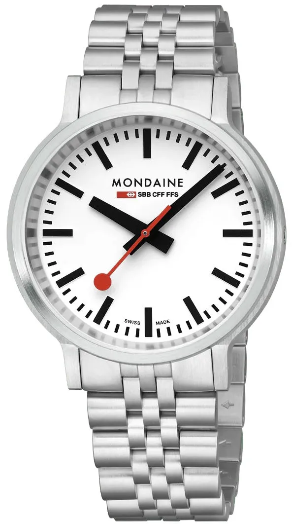 Mondaine SBB Stop2Go BackLight White Watch