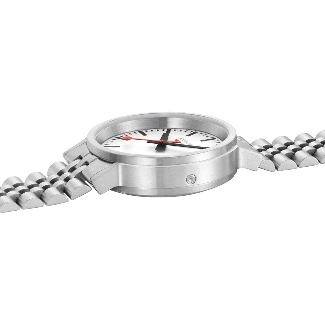 Mondaine SBB Stop2Go BackLight White Watch