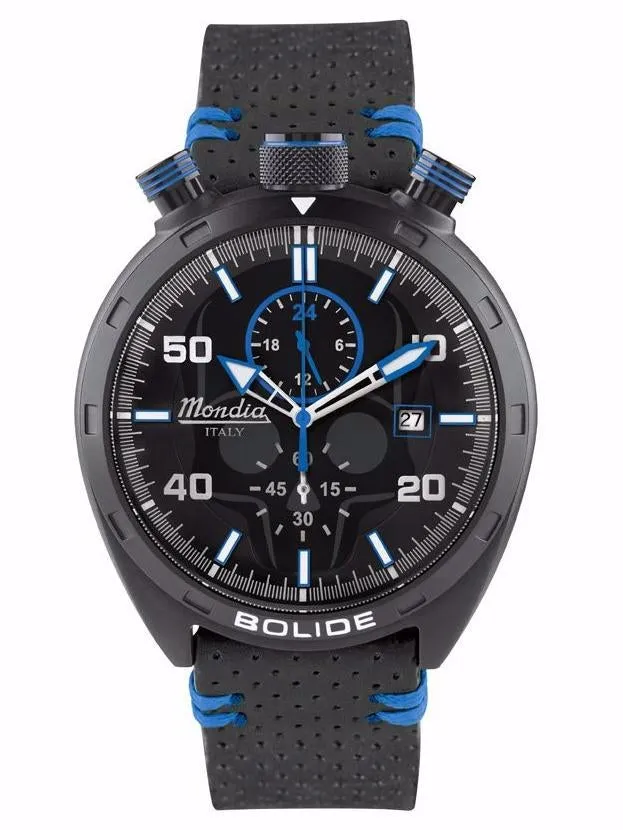 Mondia Italy Bolide Skull Men's Watch Blue MI-789-BK-BKBL-CP