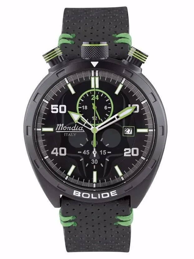 Mondia Italy Bolide Skull Men's Watch Green MI-789-BK-BKGR-CP