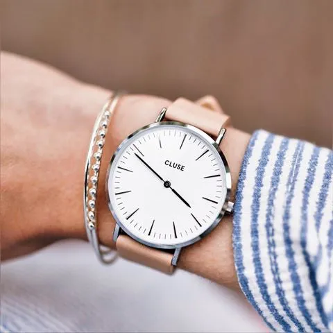 Montre CLUSE La Bohme Boho Chic Silver White/Nude CL18231