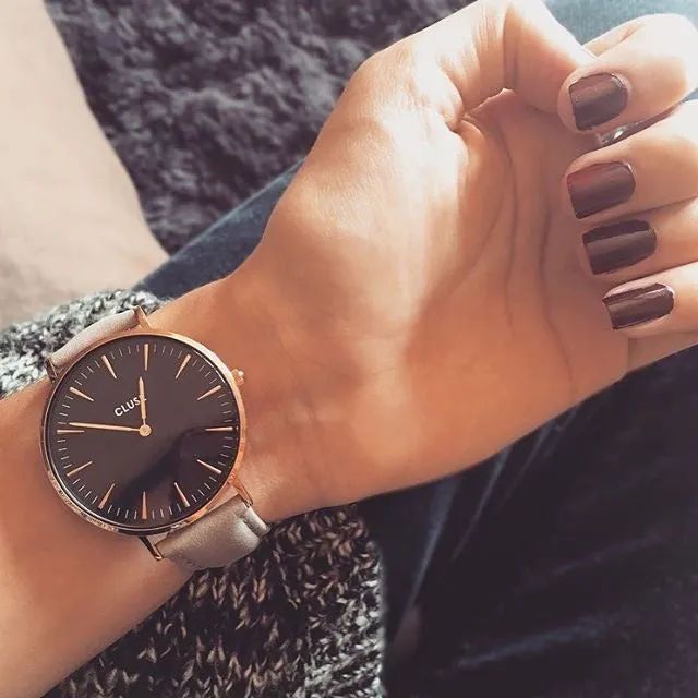 Montre CLUSE La Bohme Rose Gold Black-Grey CL18018