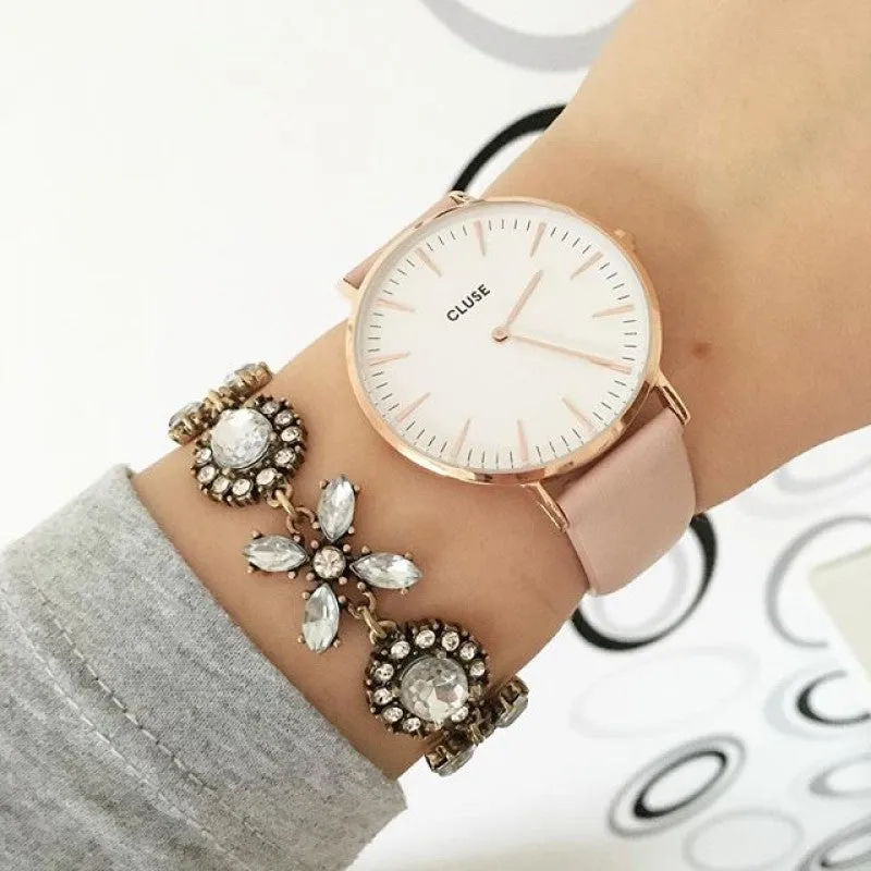 Montre Cluse La Bohme Rose Gold White CL18014