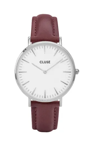 Montre CLUSE La Bohme Silver White-Marsala CL18217
