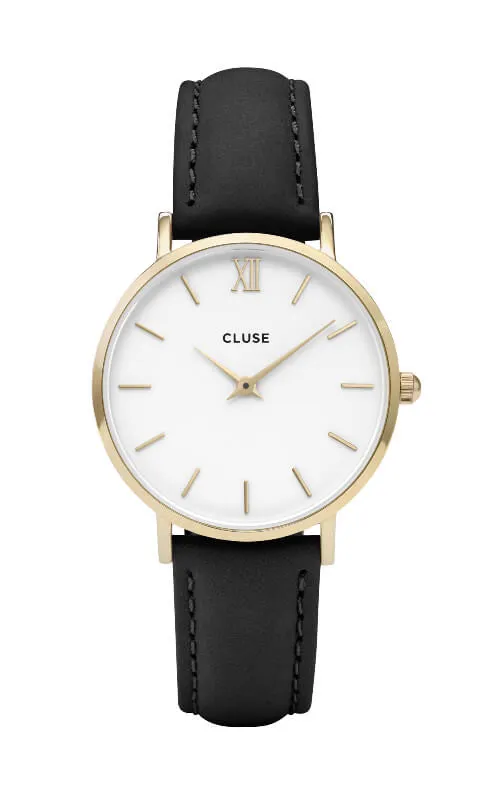 Montre Cluse Minuit Gold White/Black CL30019