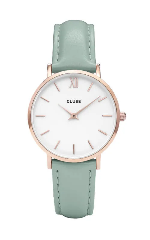 Montre Cluse Minuit Rose Gold White/Pastel Mint CL30017
