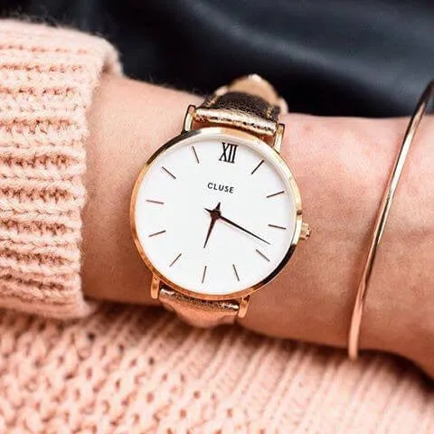Montre CLUSE Minuit Rose Gold White/Rose Gold Metallic CL30038