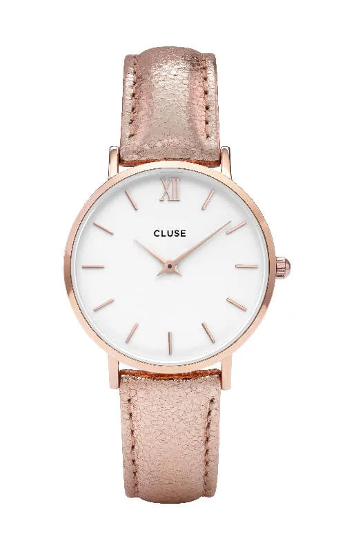 Montre CLUSE Minuit Rose Gold White/Rose Gold Metallic CL30038