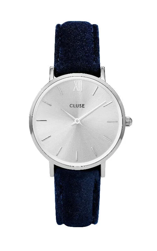 Montre CLUSE Minuit Silver Blue Velvet CL30041