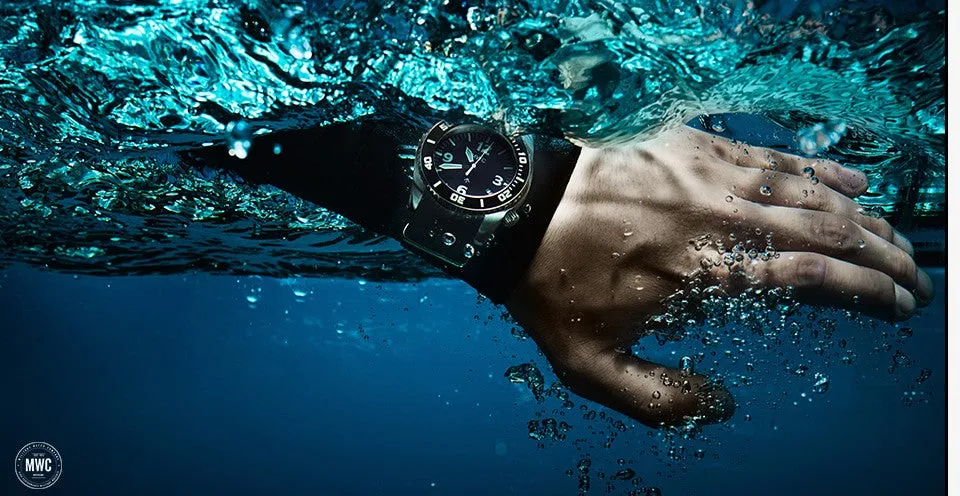 MWC "Depthmaster" 100atm / 3,280ft / 1000m Water Resistant Military Divers Watch in Stainless Steel Case with Helium Valve (Quartz)
