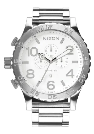Nixon 51-30 Chrono Stainless Steel White Dial Mens Watch A083-488-00