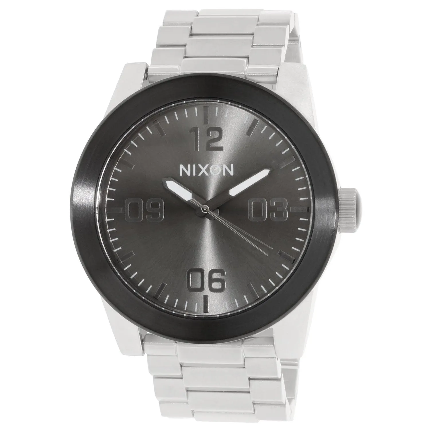 Nixon A3461762 Men's Corporal SS Gunmetal Dial Steel Bracelet Watch