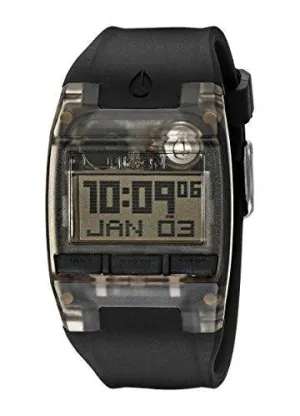 Nixon Men's Chronograph Watch - Comp Black Silicone Strap | A408001
