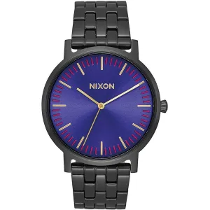 Nixon Men's Quartz Watch - Porter Blue Dial Black Bracelet | A10572693