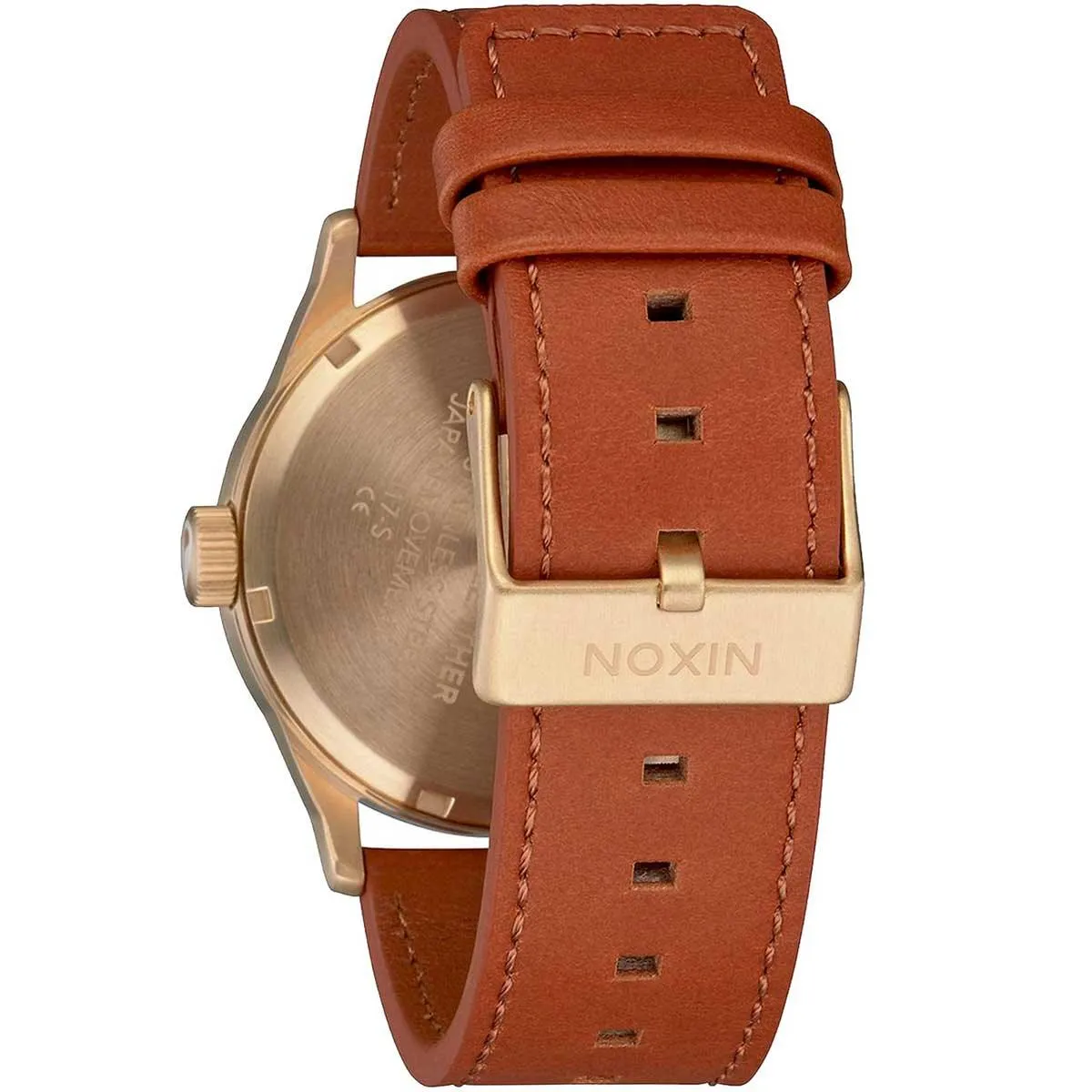 Nixon Men's Quartz Watch - Sentry White Dial Brown Calfskin Leather Strap | A1052621