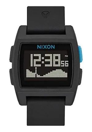 Nixon Men's Strap Watch - Base Tide Chronograph Black Silicone Rubber | A1104018