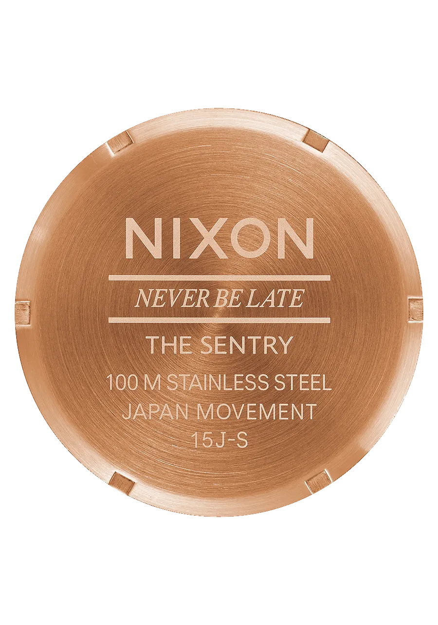 Nixon Sentry Leather Brown Dial Mens Watch A105-2001-00
