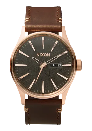 Nixon Sentry Leather Brown Dial Mens Watch A105-2001-00