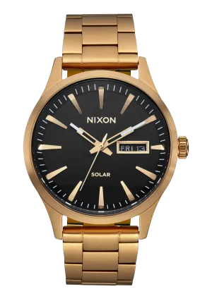 Nixon Sentry Solar Stainless Steel Black Dial Mens Watch A1346-510-00