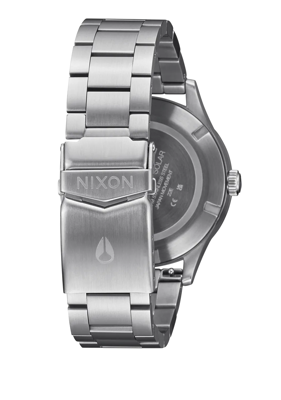 Nixon Sentry Solar Stainless Steel Blue Dial Mens Watch A1346-5091-00