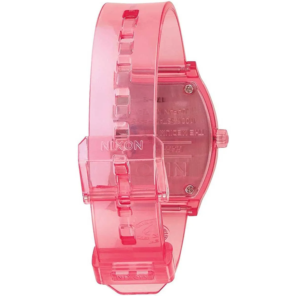 Nixon Women's Quartz Watch - Medium Time Teller Transparent Pink Strap | A1215685
