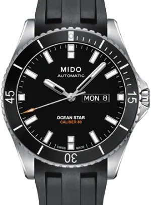 Ocean Star Captain Black - Rubber Ref. M026.430.17.051.00