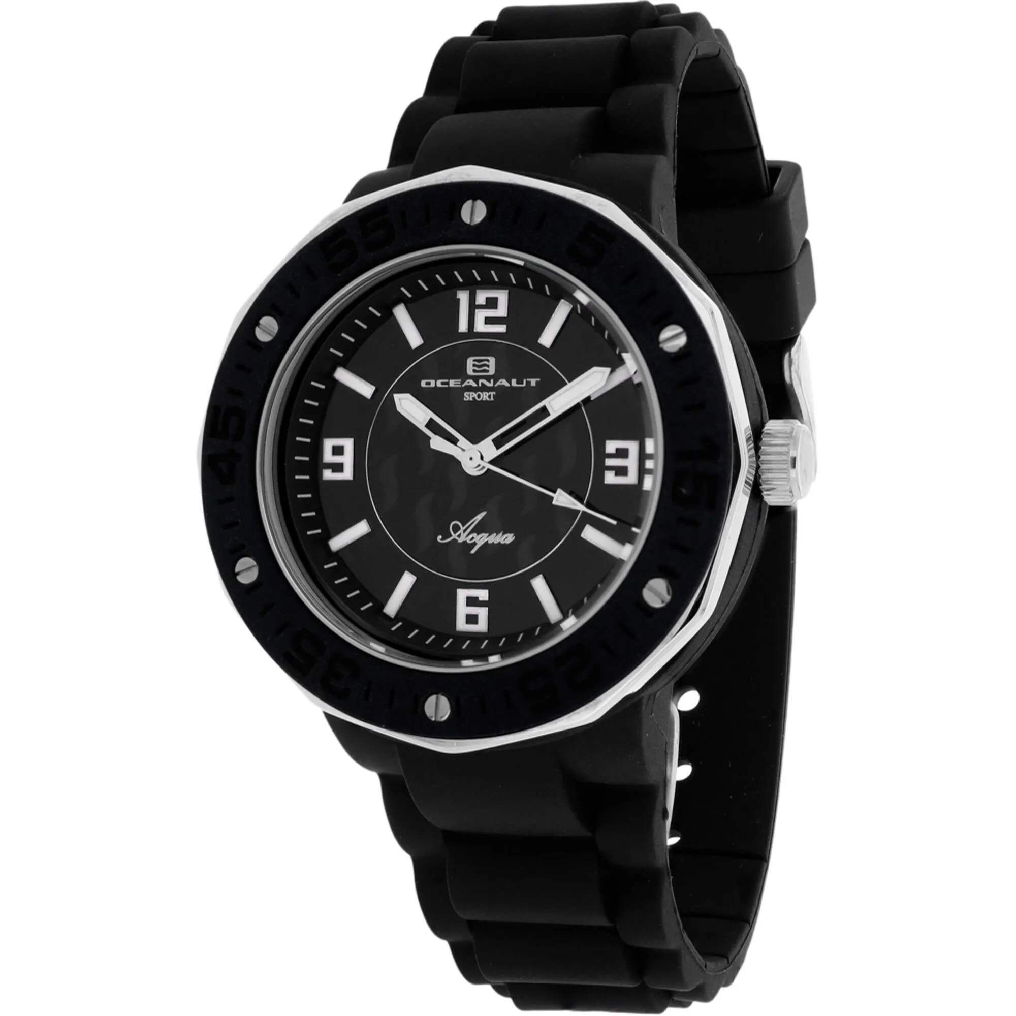Oceanaut Women's Watch - Acqua Quartz Black Dial Rubber Strap | OC0219